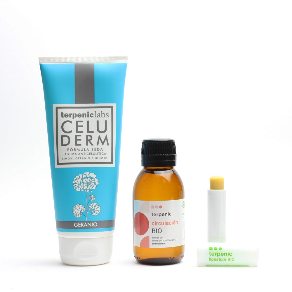 Terpenic - Lymphatic Pack - Containing circulation oil, celuderm cream and lip balm.