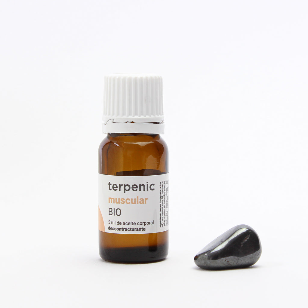 Terpenic Muscular massage oil 5ml with Hematite crystal