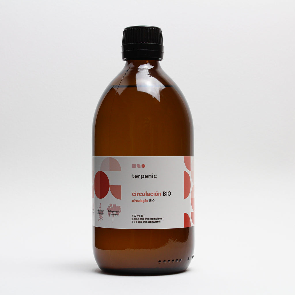 Terpenic circulation organic massage oil 500ml bottle